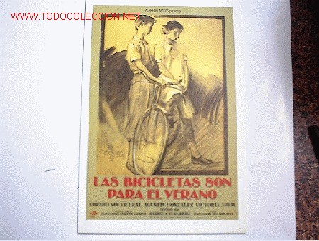 Cinema: LAS BICICLETAS SON PARA EL VERANO         10 GUIAS A ELEGIR  POR 25 EUROS. 100 GUIAS X 130 EUROS