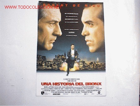 Cinema: UNA HISTORIA DEL BRONX 10 GUIAS A ELEGIR POR 25 EUROS. 100 GUIAS X 130 EUROS