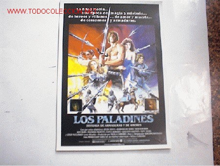 Cine: LOS PALADINES  ( X )    10 GUIAS A ELEGIR 25 EUROS . 100 GUIAS 130 EUROS