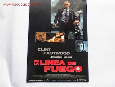 Cinema: EN LA LINEA DE FUEGO       10 GUIAS A ELEGIR 25 EUROS . 100 GUIAS 130 EUROS