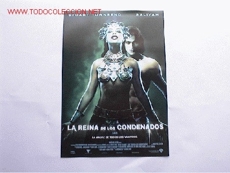 Cinema: LA REINA DE LOS CONDENADOS       10 GUIAS A ELEGIR 25 EUROS O 100 GUIAS 130 EUROS