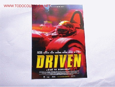 Cinema: DRIVEN      10 GUIAS A ELEGIR 25 EUROS O 100 GUIAS 130 EUROS