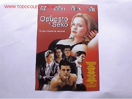 Cine: LO OPUESTO AL SEXO         10 GUIAS A ELEGIR  POR 25 EUROS. 100 GUIAS X 130 EUROS