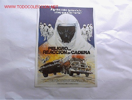 Cine: PELIGRO REACCION EN CADENA        10 GUIAS A ELEGIR POR 25 EUROS. 100 GUIAS X 130 EUROS