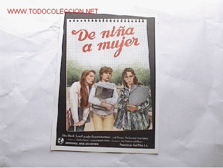 Cine: DE NI&Ntilde;A A MUJER    10 GUIAS A ELEGIR 25 EUROS . 100 GUIAS 130 EUROS