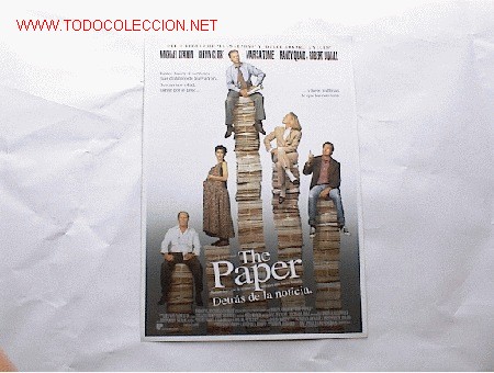 Cine: THE PAPER DETRAS DE LA NOTICIA        10 GUIAS A ELEGIR 25 EUROS . 100 GUIAS 130 EUROS