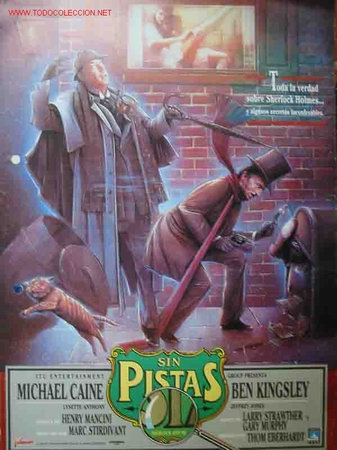 Cine: SIN PISTAS. Michael Caine, Ben Kingsley, ..dir: Thom Eberhardt. Filmax, 1988, 21x29