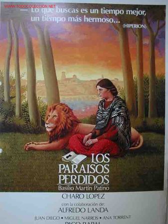 Kino: LOS PARAISOS PERDIDOS. Charo Lopez, Paco Rabal, Alfredo Landa, ..dir: Basilio Martin Patino.