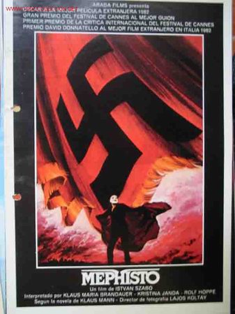 Kino: MEPHISTO. Klaus Maria Brandauer, Kristina Janda,&hellip;dir: Istvan Szabo.