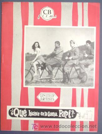 Cinema: &iquest;QU&Eacute; HICISTE EN LA GUERRA PAPI?. PRESSBOOK. UNITED ARTISTS. DISTRIBUIDA POR CB FILMS, 1966