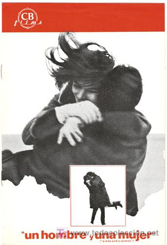 Cinema: G2391 UN HOMBRE Y UNA MUJER ANOUK AIMEE CLAUDE LELOUCH GUIA ORIGINAL R-74 CB