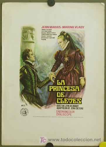 Cinema: G2495 LA PRINCESA DE CLEVES JEAN MARAIS MARINA VLADY GUIA ORIGINAL CAPITOLIO ESTRENO