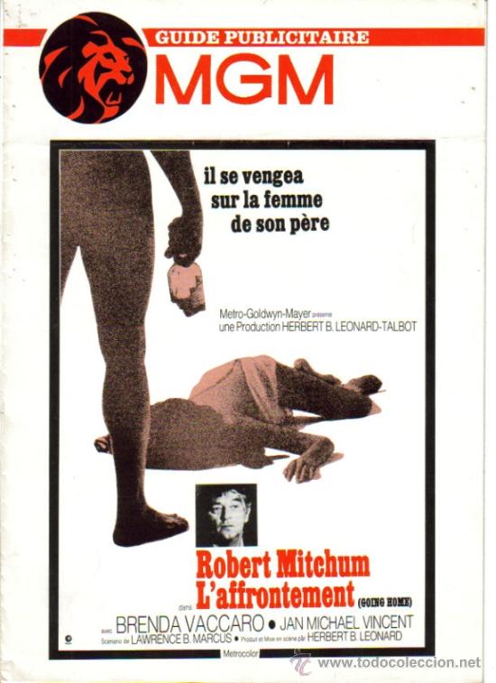 Cine: L&acute;AFFRONTEMENT-ROBERT MITCHUM + BRENDA VACCARO GUIA 6 PAGINAS (FRENCH)