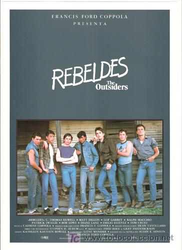 Cinema: AEY83 REBELDES COPPOLA MATT DILLON TOM CRUISE GUIA ORIGINAL GLOBE ESTRENO h6