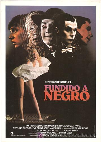 Kino: G2756 FUNDIDO A NEGRO DENNIS CHRISTOPHER LINDA KERRIDGE TERROR GUIA ORIGINAL ESTRENO