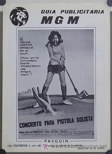 Cinema: G2799 CONCIERTO PARA UNA PISTOLA SOLISTA GOLF GIALLO GUIA ORIGINAL MGM ESTRENO