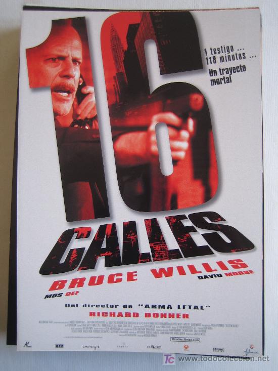 Cinema: Guia publicitaria - 16 calles - bruce wilis david morse - buddy film - filmax