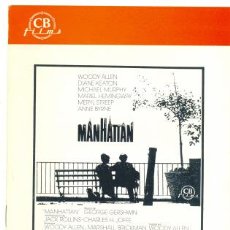 Cine: LANZAMIENTO PELÍCULA MANHATTAN – 1979 .. DIRECTOR Y REPARTO WOODY ALIEN . Lote 19330075