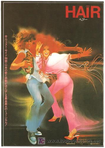 Cin&eacute;ma: GJAP065 HAIR MILOS FORMAN GUIA PROGRAMA ORIGINAL JAPONES