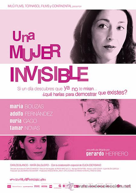 Cine: 'Una mujer invisible'. Cine independiente. 2 hojas.