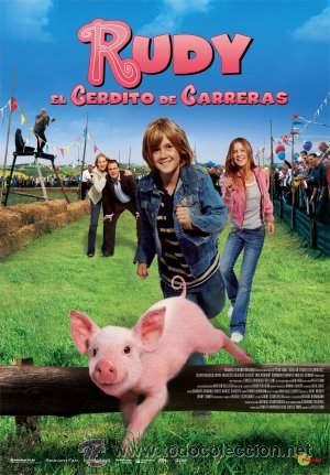 Cine: 'Rudy - El cerdito de carreras'. Cine infantil. 2 hojas.