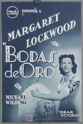 Cine: G3068 BODAS DE ORO MARGARET LOCKWOOD MICHAEL WILDING GUIA ORIGINAL CEPICSA ESTRENO