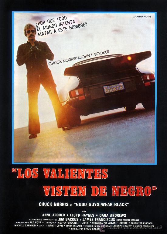 Cinema: LOS VALIENTES VISTEN DE NEGRO (GUIA ORIGINAL SIMPLE) CHUCK NORRIS - DANA ANDREWS