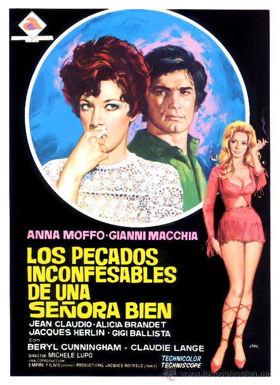 Cinema: LOS PECADOS INCONFESABLES DE UNA SE&Ntilde;ORA BIEN (GUIA ORIGINAL DOBLE CON FOTOS) ANNA MOFFO