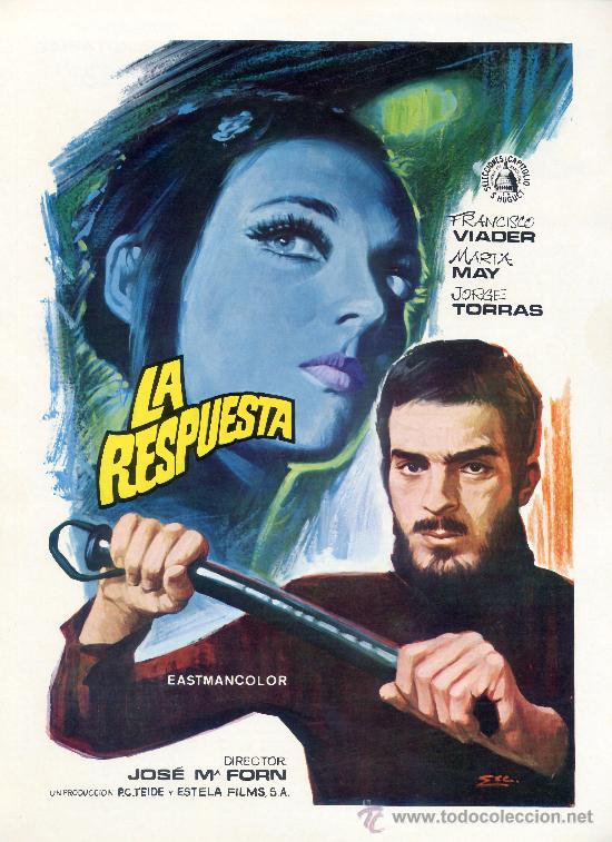 Cine: LA RESPUESTA 1968 (GUIA ORIGINAL ) FRANCISCO VIADER - MARTA MAY - SELECCIONES CAPITOLIO