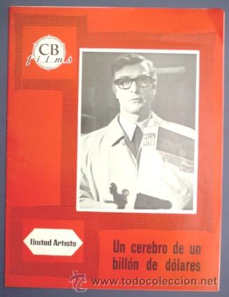 Cine: UN CEREBRO DE UN BILL&Oacute;N DE D&Oacute;LARES. MICHAEL CAINE, KARL MALDEN. PRESS BOOK. UNITED ARTISTS, 1967.