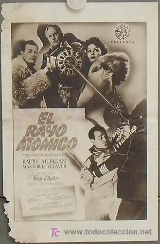 Cine: AEQ13 EL RAYO ATOMICO MILBURN STONE JORNADAS SCIFI GUIA ORIGINAL ASTORIA ESTRENO