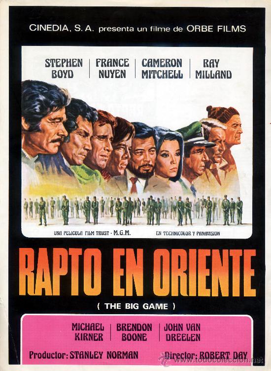 Cinema: RAPTO EN ORIENTE 1975 (GUIA ORIGINAL SIMPLE DE SU ESTRENO EN ESPA&Ntilde;A) STEPHEN BOYD CAMERON MITCHELL