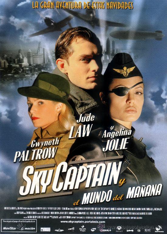 Cine: SKY CAPTAIN Y EL MUNDO DEL MA&Ntilde;ANA (GUIA ORIGINAL DE SU ESTRENO EN ESPA&Ntilde;A CON FOTOS) ANGELINA JOLIE