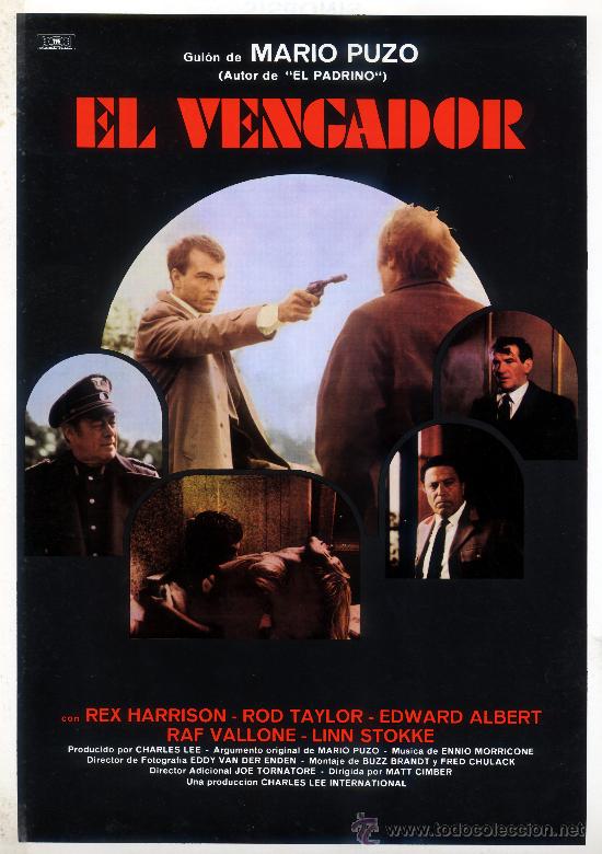 Cine: EL VENGADOR (GUIA ORIGINAL SIMPLE) REX HARRISON - ROD TAYLOR - RAF VALLONE