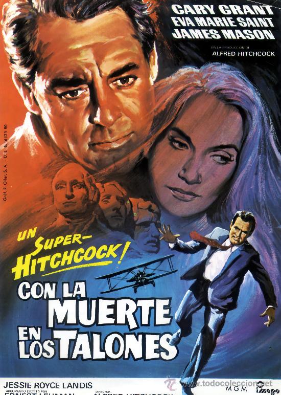 Cine: CON LA MUERTE EN LOS TALONES 1959 (GUIA ORIGINAL SIMPLE) GARY GRANT DIRECTOR ALFRED HITCHCOCK