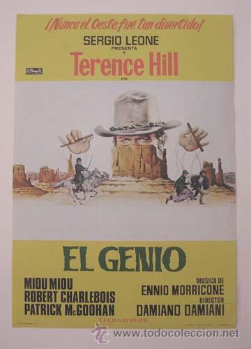 Cine: Terence Hill / El Genio / Mini - cartel Gu&iacute;a / 21 x 30 Original / 1975