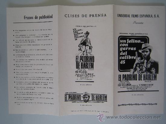 Cine: el padrino de harlem - guia publicitaria original del estreno