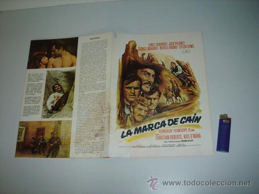 Cin&eacute;ma: folleto de la pelicula la marca de cain