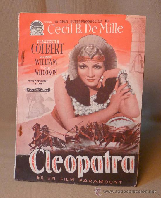 Cine: REVISTA, CLEOPATRA, BIBLIOTECA FILMS, SERIE ALFA, N&ordm; 414, EDITORIAL ALAS