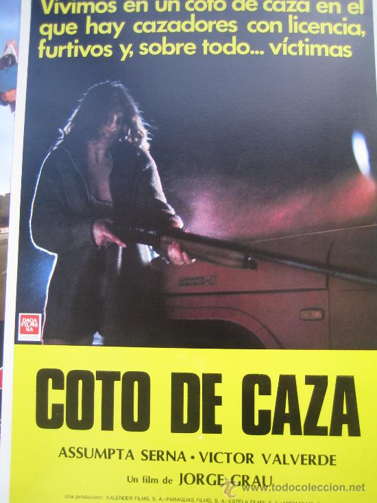 Cine: coto de caza - Guia publicitaria original estreno - assumpta serna jorge grau cine espa&ntilde;ol