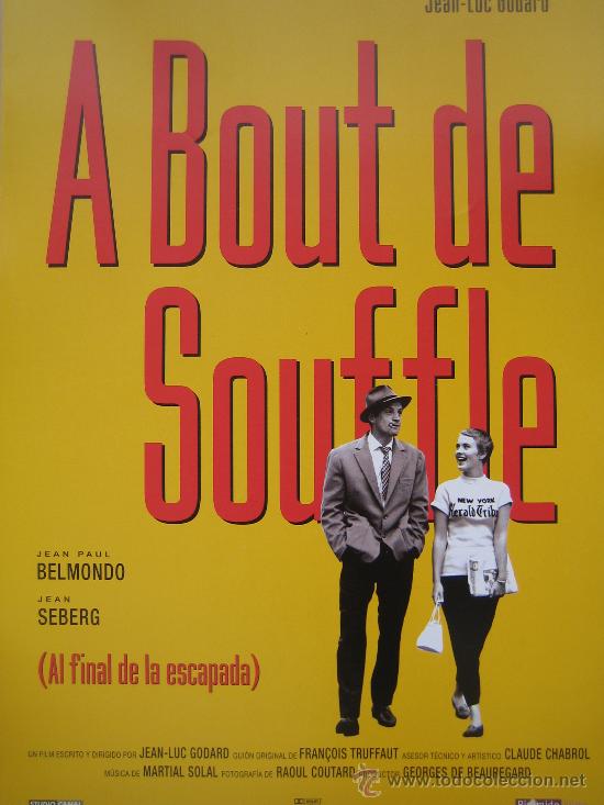 Cine: Guia publicitaria original reposicion - al final de la escapada jean luc godard -belmondo seberg