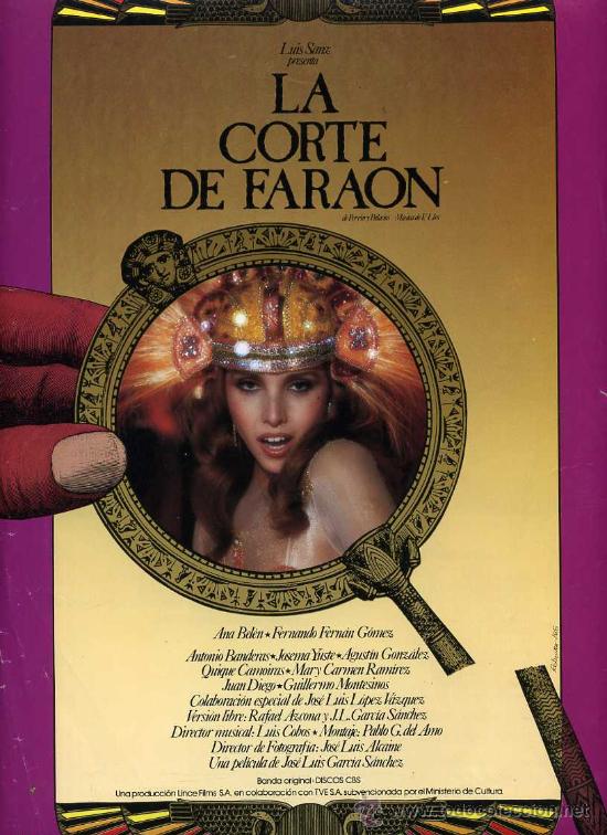 Cine: LA CORTE DEL FARAON, con Ana Belen. GUIA.