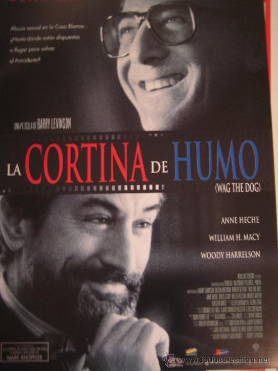 Cine: Guia publicitaria original - la cortina de humo robert de niro hoffman - lote 15 guias a 30 euros