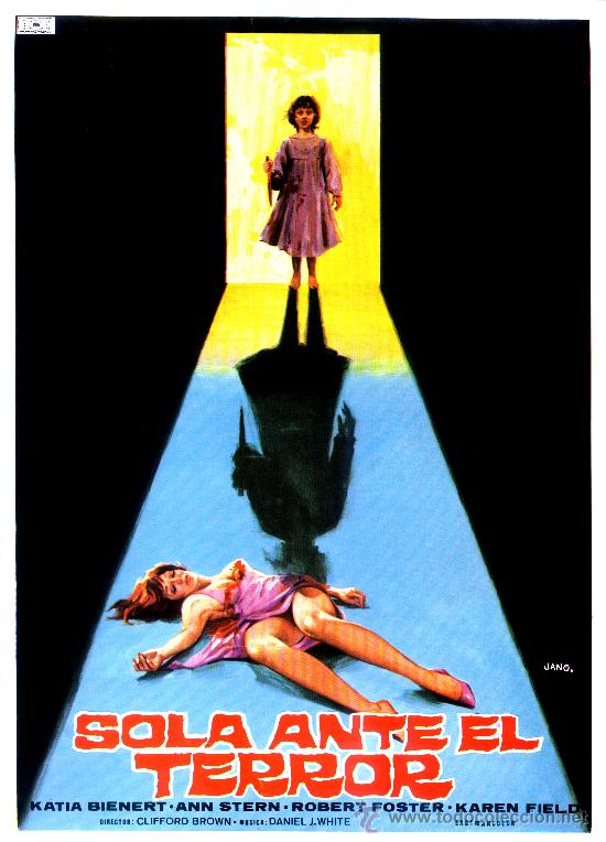 Cin&eacute;ma: SOLA ANTE EL TERROR 1986 (GUIA ORIGINAL DE SU ESTRENO EN ESPA&Ntilde;A) TERROR DE CULTO JESUS FRANCO