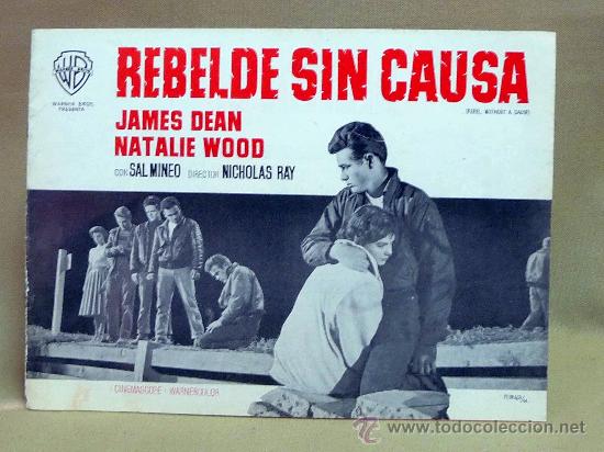 Cine: GUIA PUBLICITARIA DE CINE, REBELDE SIN CAUSA, JAMES DEAN, NATALIE WOOD, WARNER BROS, 1964