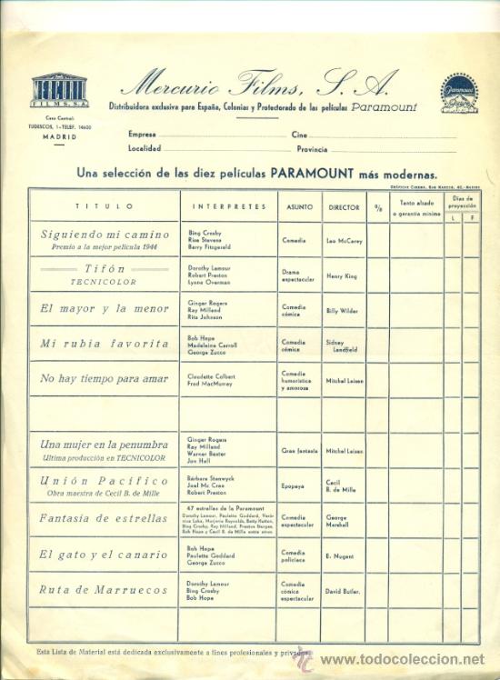 Cine: MERCURIO PARAMOUNT - GUIA DE MATERIAL - SIGUIENDO MI CAMINO  EL GATO Y EL CANARIO TIFON