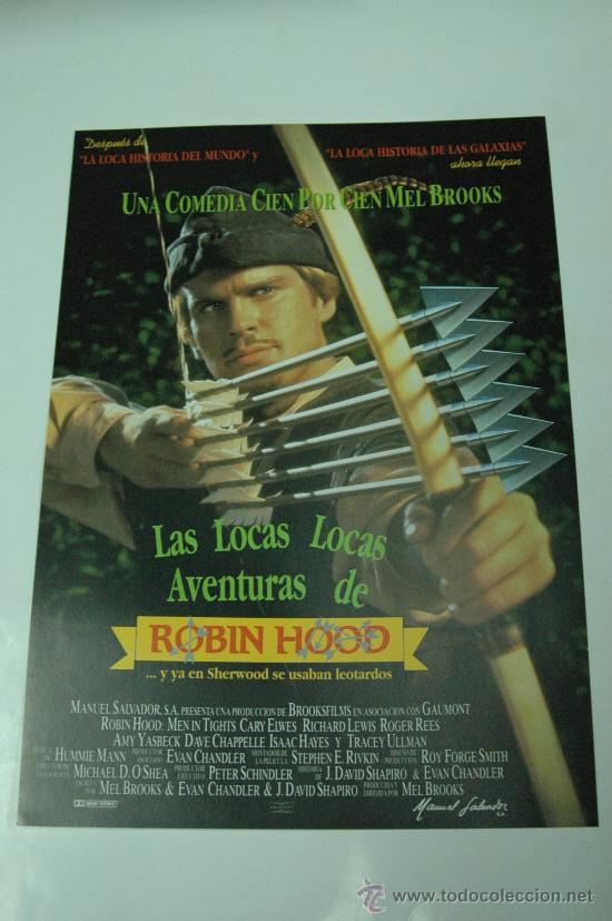 Cine: GUIA PUBLICITARIA ORIGINAL - las locas locas aventuras de robin hood - Robin Hood: Men in Tights
