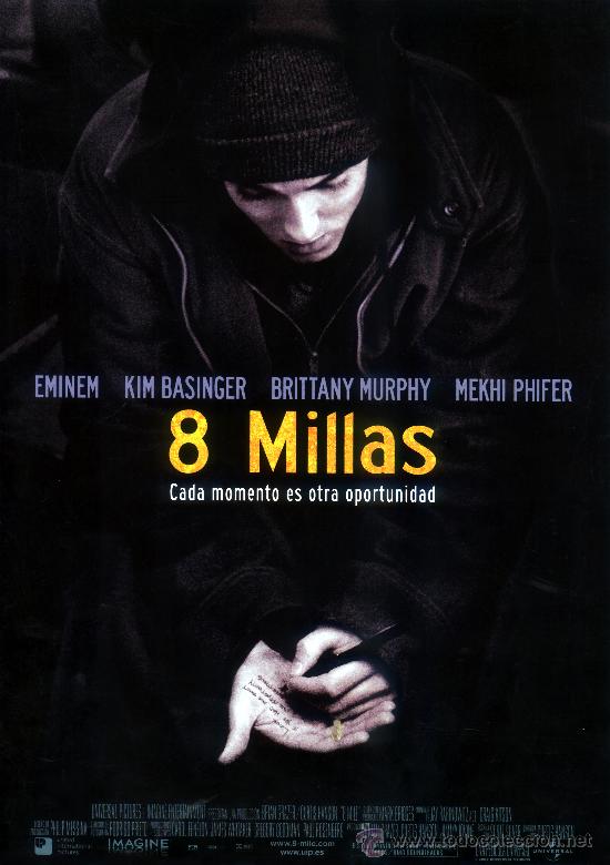 Cine: 8 MILLAS (GUIA ORIGINAL DOBLE CON FOTOS) KIM BASINGER EMINEM