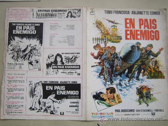 Cin&eacute;ma: en pais enemigo tony franciosa - guia pulicitaria original del estreno