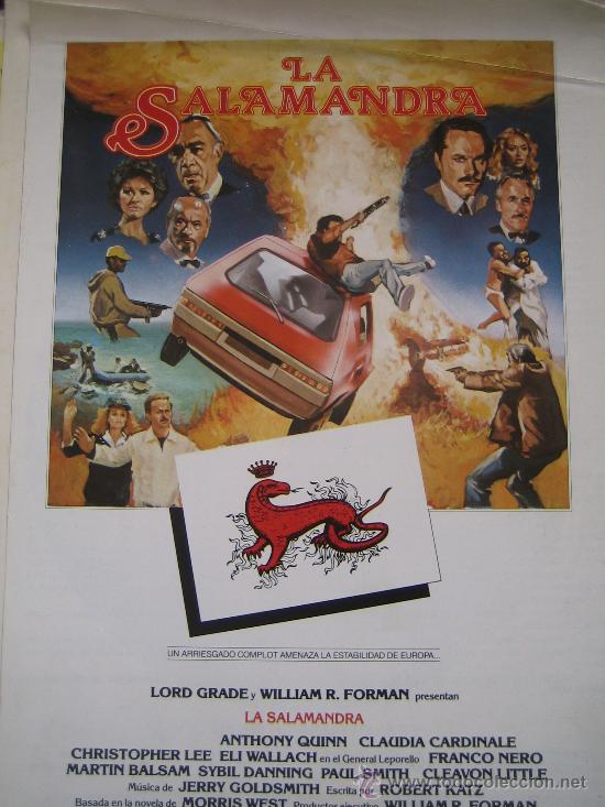 Cine: la salamandra christopher lee- guia publicitaria original del estreno claudia cardinale